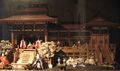 Modell des kaiserlichen japanischen Palastes für das Puppenfest / Hina-Matsuri